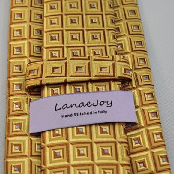 NEW Lanae Joy Silk Tie - Exclusive Private Label -  Gold Silver - Picture 4 of 4